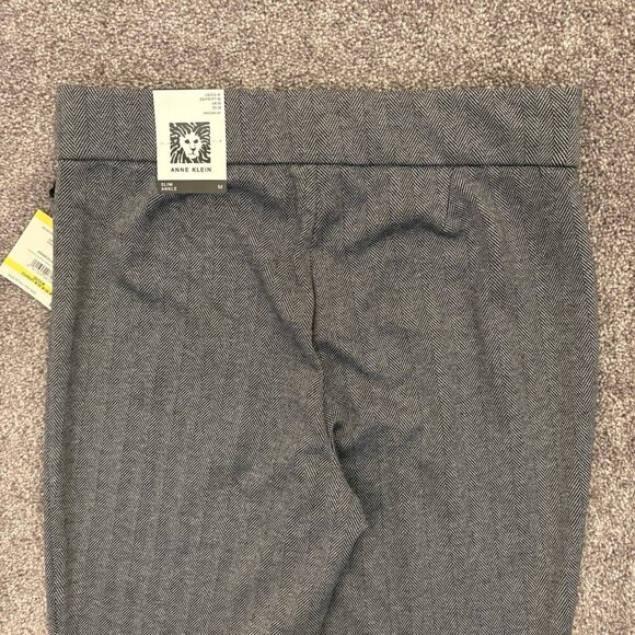 Anne Klein Women's Ankle Pants Size M Black Silver Pull On Slim Fit NWT $89 - Picture 14 of 16